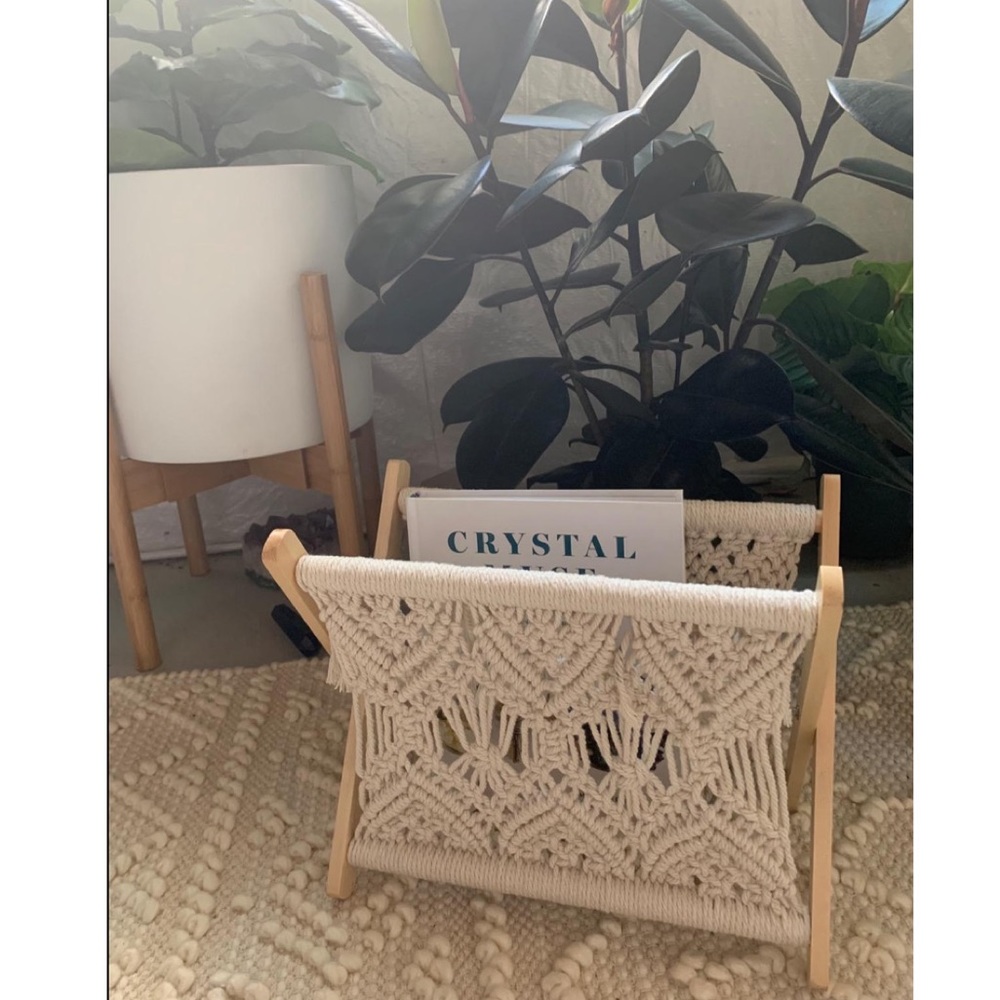 Magazine Rack Small Boho Storage Basket - Picture 4 of 5